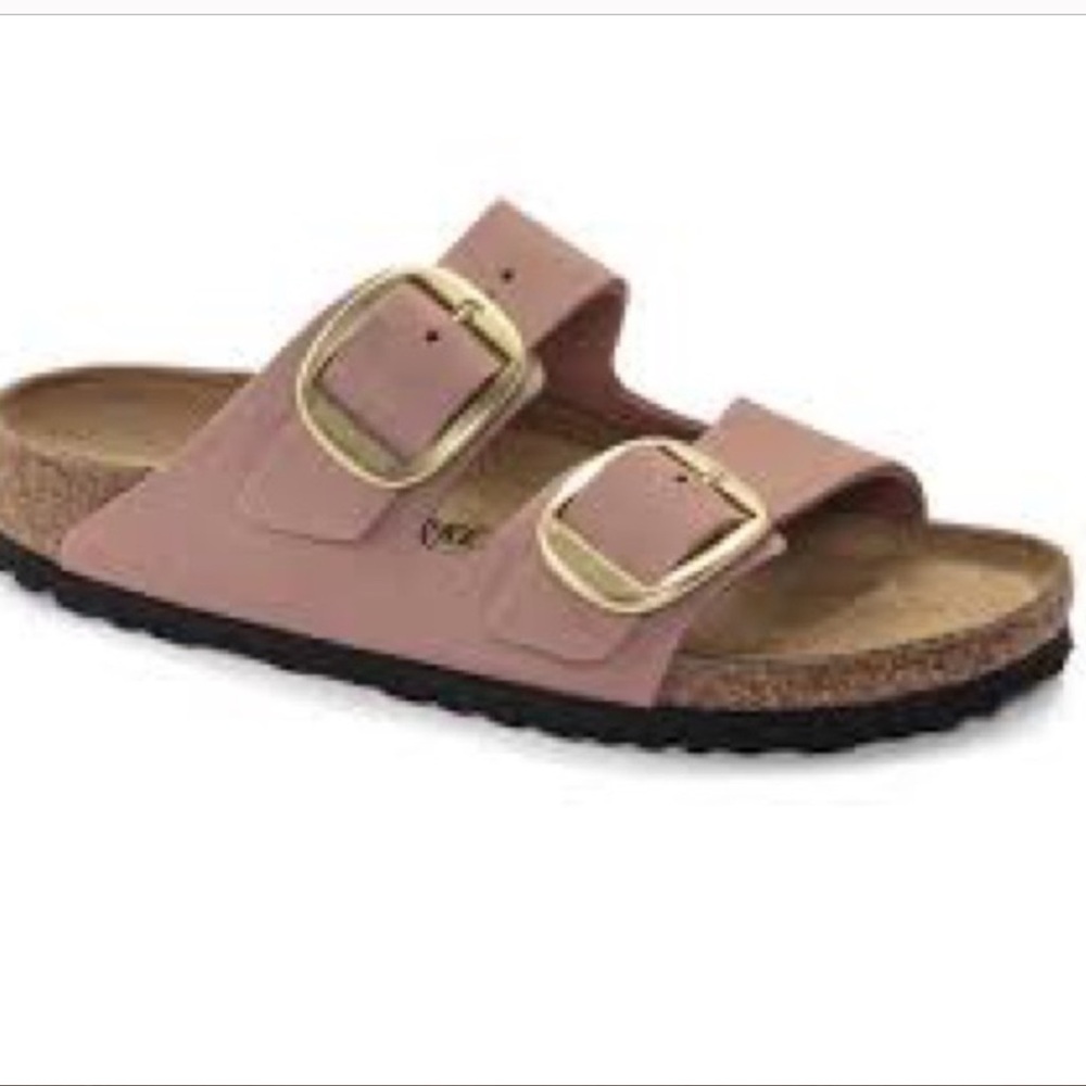 New Birkenstock Anthropologie Arizona Big
Buckle Rose Pink Sandals 7/38
